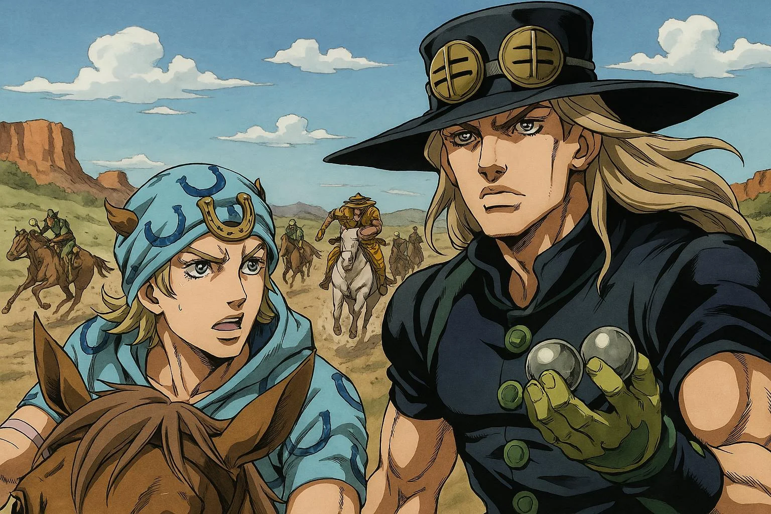 Официально анонсировано аниме по манге «Невероятное приключение ДжоДжо  Часть 7: Гонка «Стальной шар»